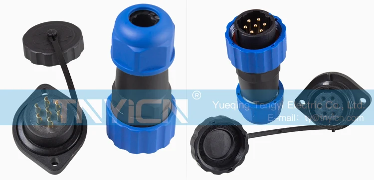 SD20 Flange 7Pin 10A Solder Type Waterproof Connector product detail image 07