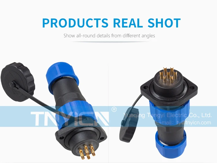 SD20 Flange 7Pin 10A Solder Type Waterproof Connector product detail image 06