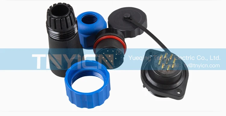 SD20 Flange 9Pin 5A Solder Type Waterproof Connector product detail image 08