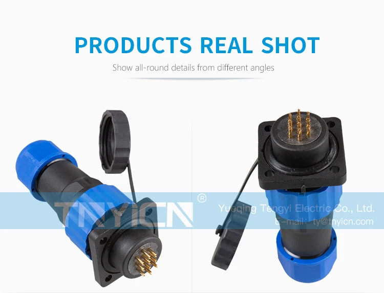 SD20 Square 10Pin 5A Solder Type Waterproof Connector image 07