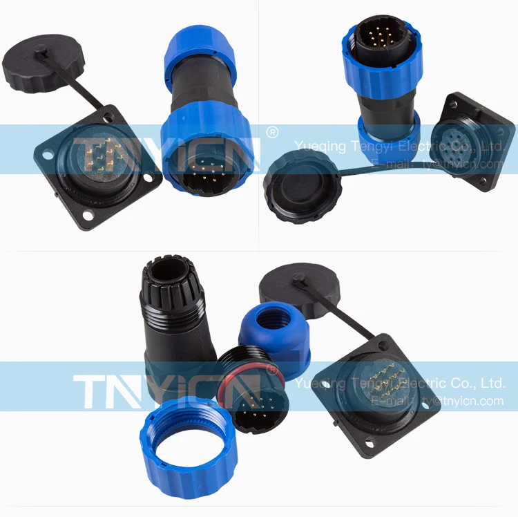 SD20 Square 10Pin 5A Solder Type Waterproof Connector image 08