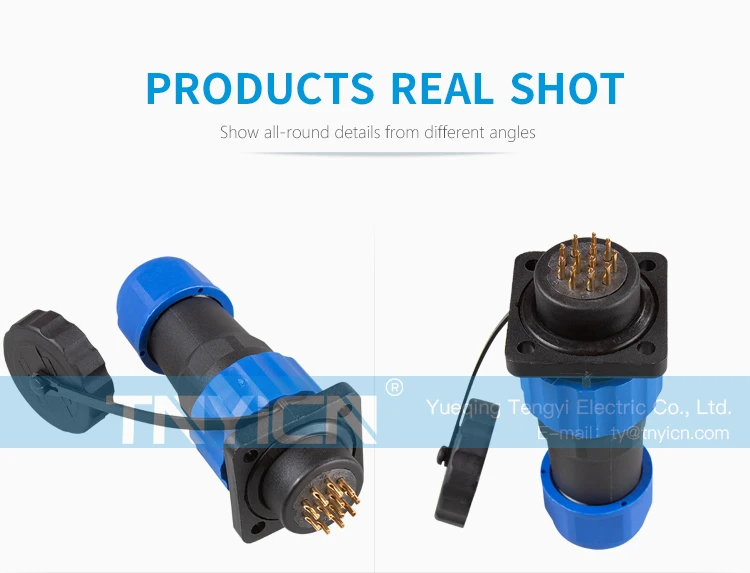 SD20 Square 12Pin 5A Solder Type Waterproof Connector image 07