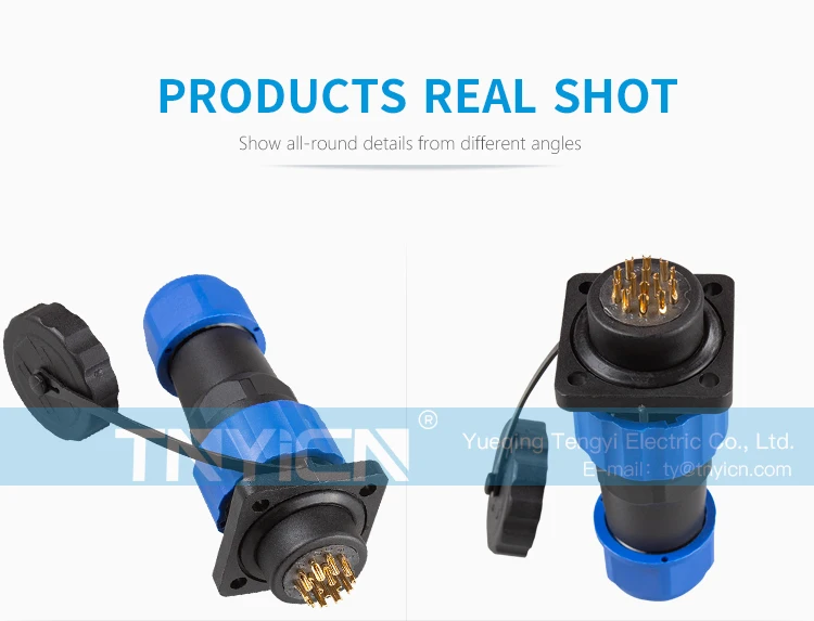 SD20 Square 14Pin 5A Solder Type Waterproof Connector image 07