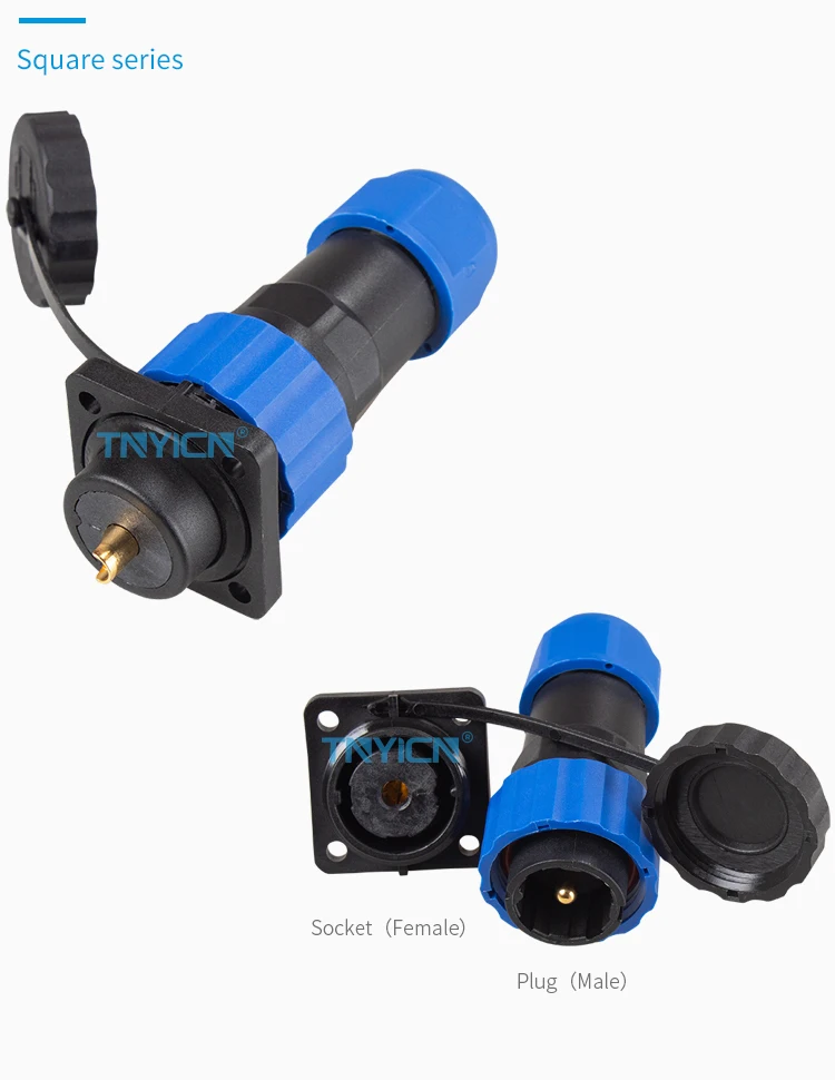 SD20 Square 1Pin 45A Solder Type Waterproof Connector image 04