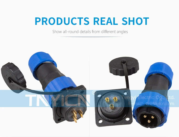SD20 Square 3Pin 25A Solder Type Waterproof Connector image 07