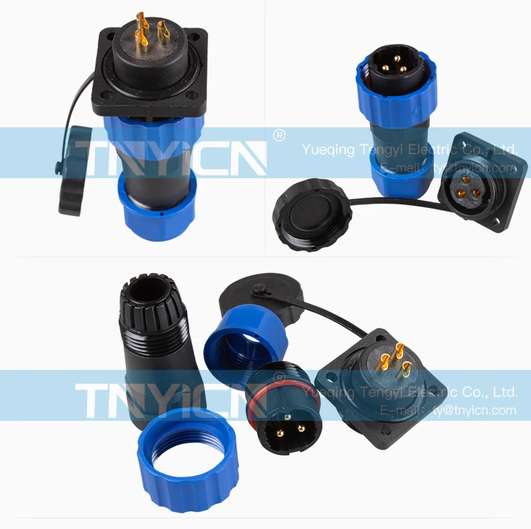 SD20 Square 3Pin 25A Solder Type Waterproof Connector image 08