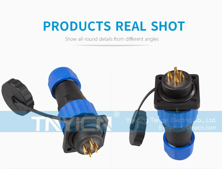 SD20 Square 4Pin 25A Solder Type Waterproof Connector image 07