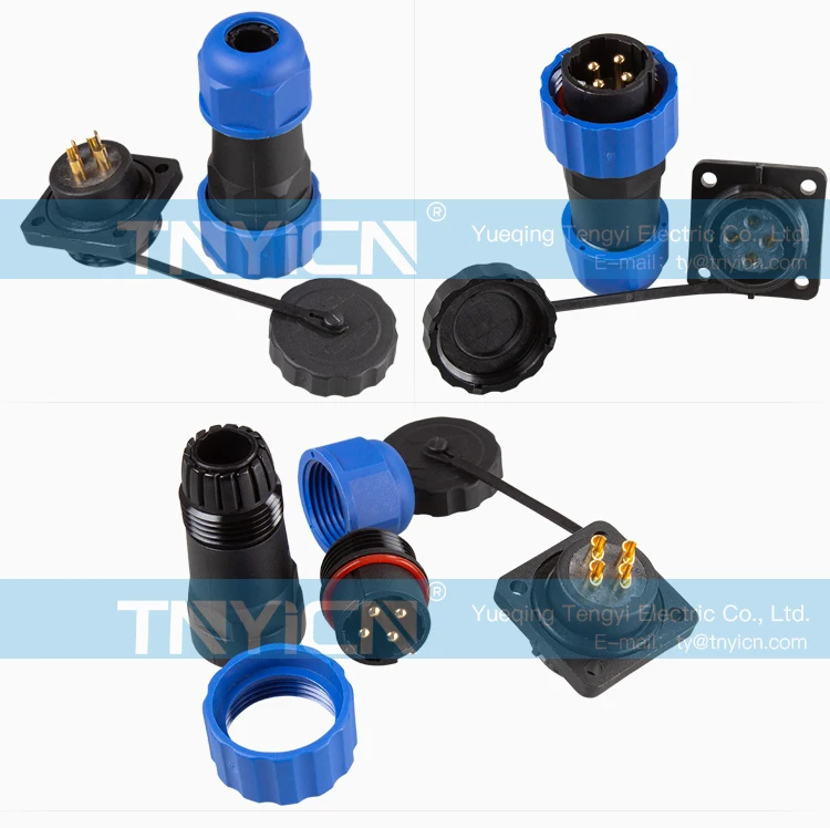 SD20 Square 4Pin 25A Solder Type Waterproof Connector image 08