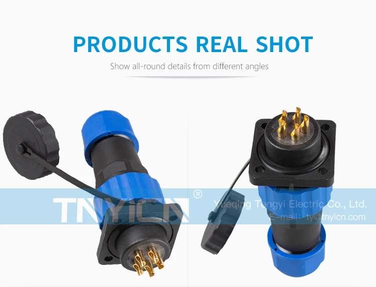 SD20 Square 5Pin 25A Solder Type Waterproof Connector image 07