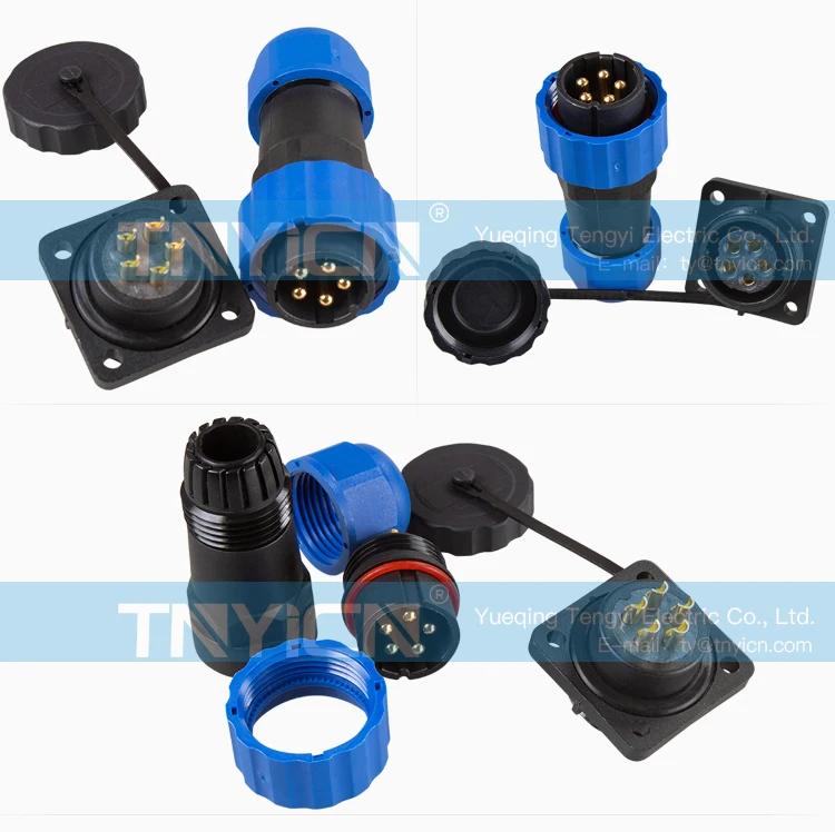 SD20 Square 5Pin 25A Solder Type Waterproof Connector image 08